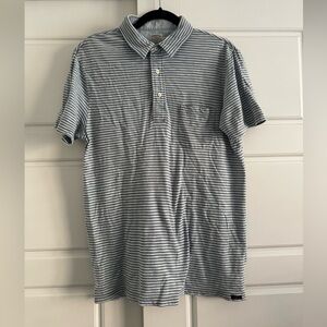 Faherty Indigo Dyed Short Sleeve Polo